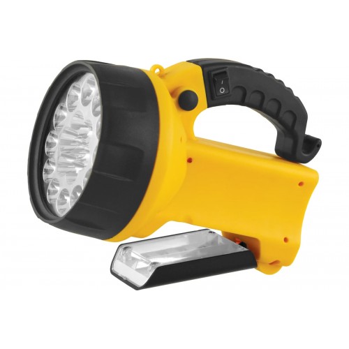Фонарь светодиодный аккумуляторный Жёлтый, 19 LED, 220В/12V, 4V 2Ah, Пластик, коробка UF3712LED ULTRAFLASH