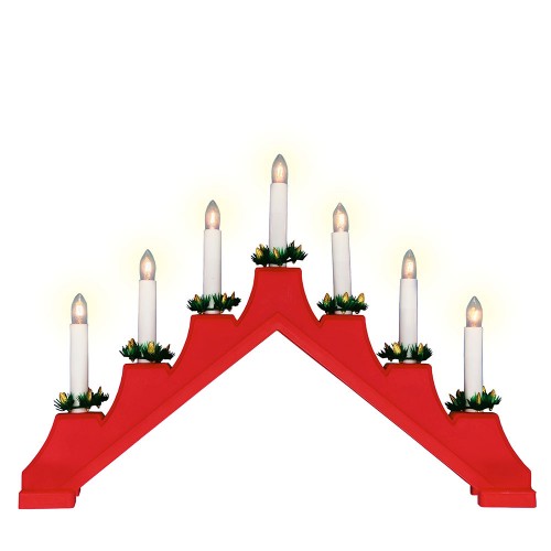Фигурка с лампами "Новогодняя горка" 7 миниламп накаливания, 39.5x30.5см, Теплый белый свет, IP20 ULD-L7101-007/SWA warm white red bridge Uniel