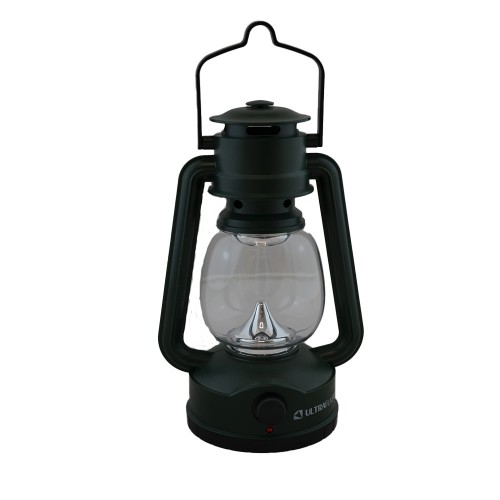 Фонарь кемпинг акк. 5161 3LED 220В диммер зеленый пластик ULTRAFLASH
