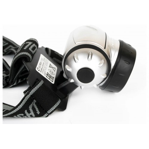 Фонарь светодиодный налобный Металлик, 19 LED, 4 режима, Пластик, коробка LED5353 ULTRAFLASH Фото №6