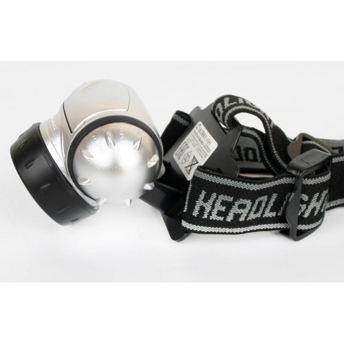 Фонарь светодиодный налобный Металлик, 19 LED, 4 режима, Пластик, коробка LED5353 ULTRAFLASH Фото №7