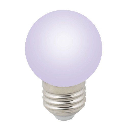 Лампа светодиодная шар 1Вт, G45, E27, RGB, 220В 3 светодиода Volpe Н