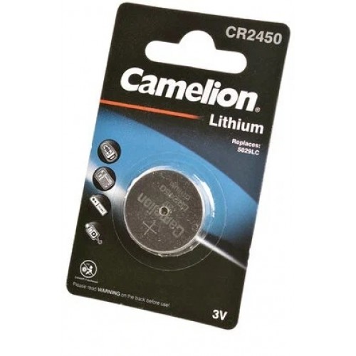 Батарейка литиевая CR2450 BL-1 Camelion