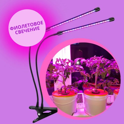 Светильник настольный для растений светодиодный на прищепке, 12Вт, IP40, Черный UF-781, C02, Ultraflash Фото №8