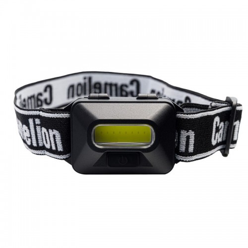 Фонарь светодиодный налобный Черный, 1Вт, 1COB LED , 3xR03, 3 режима, Пластик, блистер LED5384 Camelion