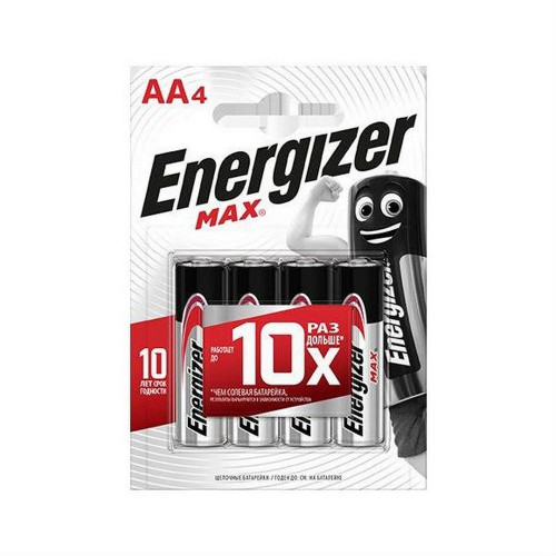 Батарейка щелочная LR6 BL-4 MAX ENERGIZER Фото №1