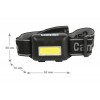 Фонарь светодиодный налобный Чёрный, COB LED, 3xLR03, 3 режима, Пластик, блистер LED5355 Camelion Фото 4