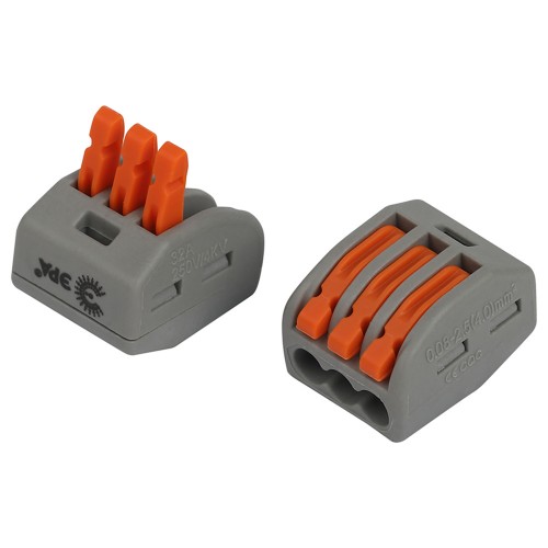 Клемма NO-225-346 222-413 с рычагами 3-проводная (0.08-2.5mm²) (100 шт.) ЭРА