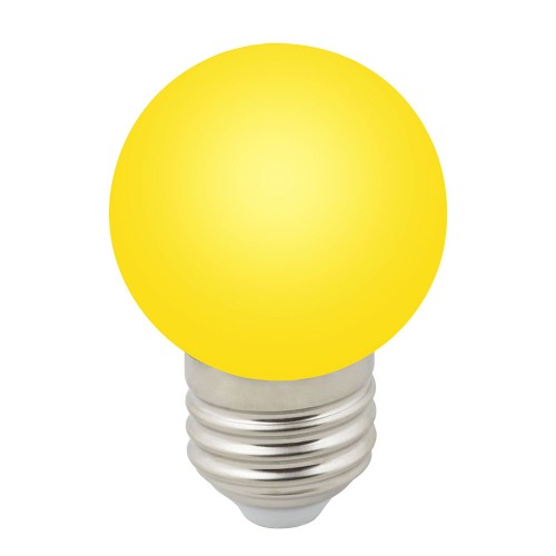 Лампа светодиодная шар 1Вт, G45, E27, Желтый, 220В 3 светодиода Volpe
