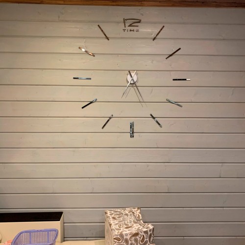 Часы настенные, цвет серебристый, пластик, DIY1176 Apeyron Фото №2