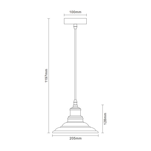 Светильник подвесной 40Вт, 220В, E27, Хром, Металл LOFT PL-600 C30 Camelion Фото №2