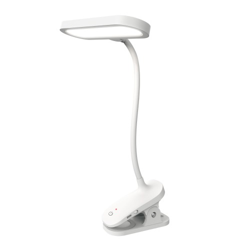 ULM-D602 10W/3000-6000K/DIM WHITE Светильник настольный светодиодный «прищепка». Сенсорный выключатель. Диммер. Белый. TM Uniel