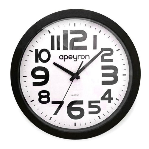Часы настенные, круглые, цвет черный, металл, Ø35см, PL15.1 Apeyron