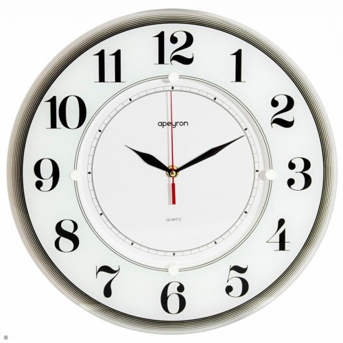 Часы настенные, круглые, цвет белый, пластик, Ø31см, PL1712735 Apeyron