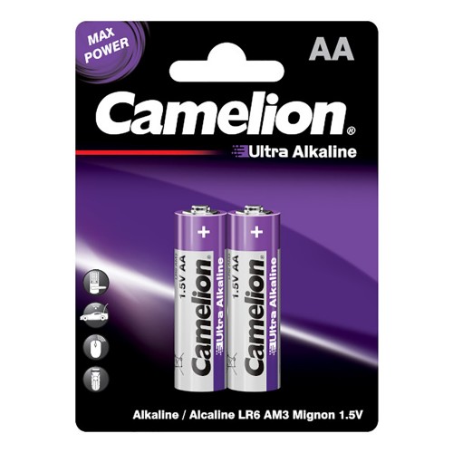 Батарейка щелочная LR6 BL-2  ULTRA  Alkaline (LR6-BP2UT) Camelion