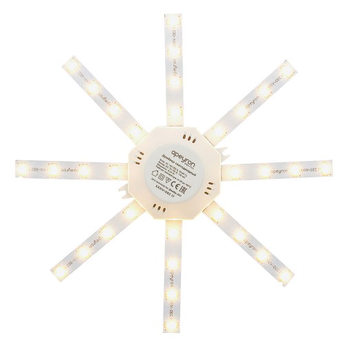 Комплект светодиодных линеек "Звездочка" для настенно-потолочного светильника 220В 12Вт 3000K IP30 APEYRON Фото №1