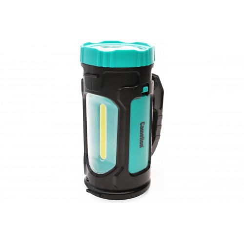 Фонарь светодиодный аккумуляторный Черный+Зеленый, 220В, 2Вт, Type C, 1LED+COB , 4 режима, Пластик, коробка LED51527 Camelion