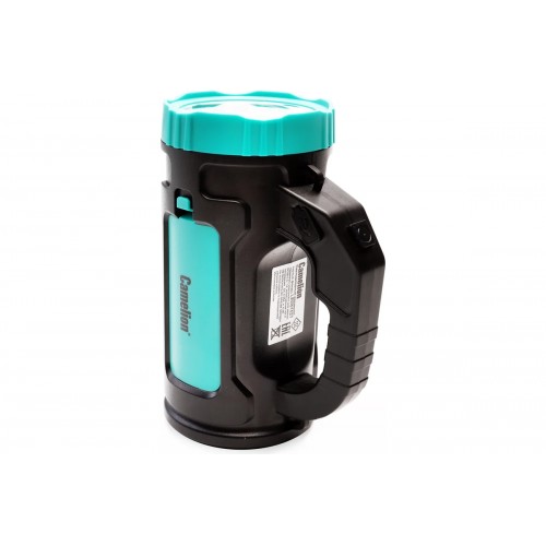 Фонарь светодиодный аккумуляторный Черный+Зеленый, 220В, 2Вт, Type C, 1LED+COB , 4 режима, Пластик, коробка LED51527 Camelion