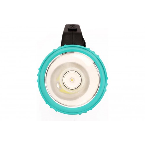 Фонарь светодиодный аккумуляторный Черный+Зеленый, 220В, 2Вт, Type C, 1LED+COB , 4 режима, Пластик, коробка LED51527 Camelion