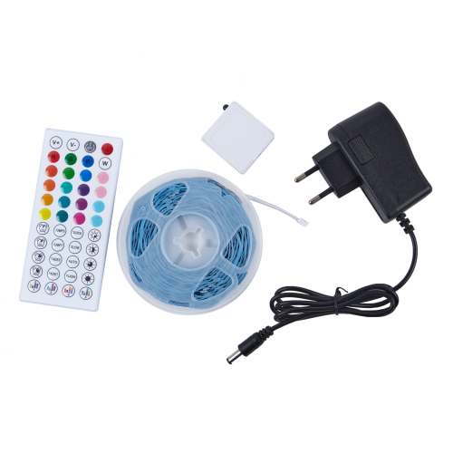 Комплект светодиодной ленты c Bluetooth, 10м. RGB свет. Адаптер 24Вт. Контроллер с пультом в/к. ULS-A01 10M/RGB/BT RRP24C01 Uniel