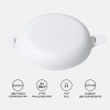 Панель светодиодная встраиваемая безрамочная FLP, 9Вт (6Вт+3Вт), 230В/50Гц, 770лм, 4000К, IP20, ø90х21мм, круг, 3 режима свечения, регулировка под посадочное отверстие ø55-75мм, алюминиевый корпус Apeyron Фото 6