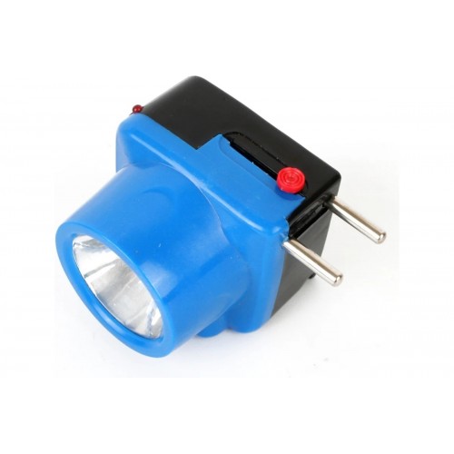 Фонарь светодиодный аккумуляторный налобный Голубой, 1Вт LED, 220В, 2 режима, Пластик, коробка LED5375 ULTRAFLASH