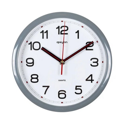 Часы настенные, круглые, серый, пластик, АА PL200909 APEYRON