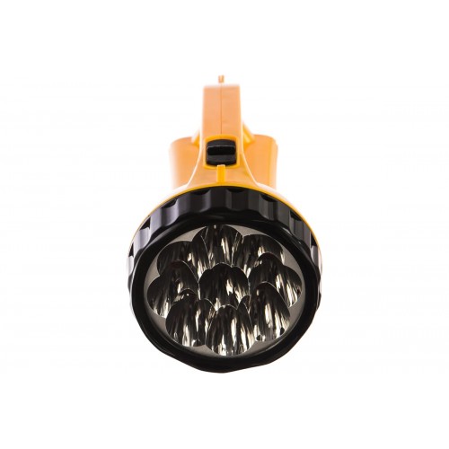 Фонарь светодиодный аккумуляторный Жёлтый 9 LED, 220В, 2 режима, SLA, Пластик, коробка LED3816SM ULTRAFLASH