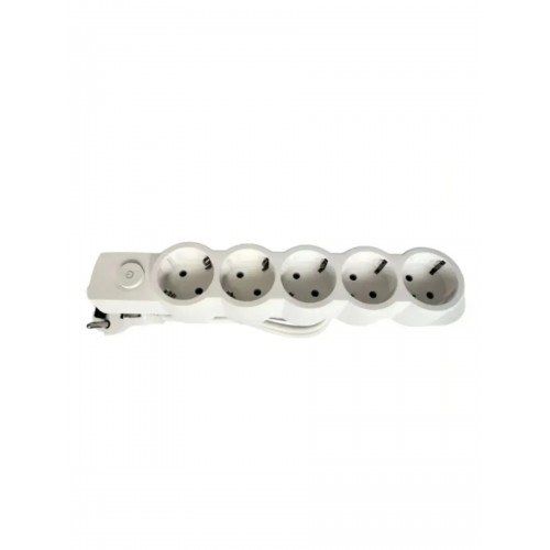 Удлинитель бытовой 5 гнезда, с заземлением, с выключателем, 16А, длина 1,5 метра  Mi305 Спутник