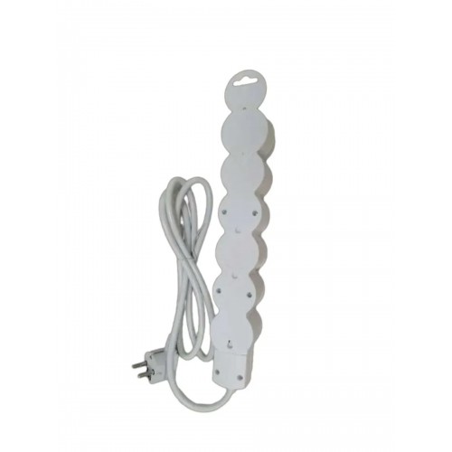 Удлинитель бытовой 5 гнезда, с заземлением, с выключателем, 16А, длина 1,5 метра  Mi305 Спутник