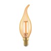 Лампа светодиодная филамент 5Вт, CW35, E14, Золотистый, 220В GLV21GO свеча на ветру  Vintage Uniel