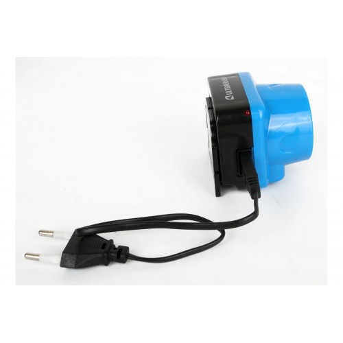 Фонарь светодиодный аккумуляторный налобный Голубой, 0.4Вт LED, 220В, 1 режим, Пластик, коробка LED5374 ULTRAFLASH