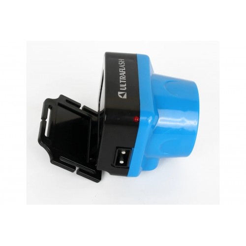 Фонарь светодиодный аккумуляторный налобный Голубой, 0.4Вт LED, 220В, 1 режим, Пластик, коробка LED5374 ULTRAFLASH