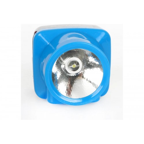 Фонарь светодиодный аккумуляторный налобный Голубой, 0.4Вт LED, 220В, 1 режим, Пластик, коробка LED5374 ULTRAFLASH