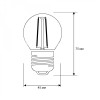 Лампа светодиодная шар филамент 12Вт, G45-FL, E27, 4500K, 220В Filament Camelion Фото 2
