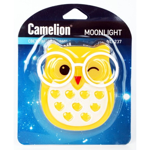 Ночник светодиодный 220В с выключателем "Сова" NL-237 Camelion Фото №2