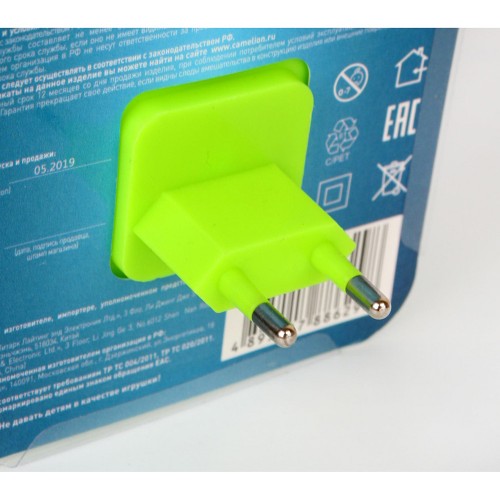 Ночник светодиодный 220В с выключателем "Зайцы очкарики" NL-241 Camelion Фото №3