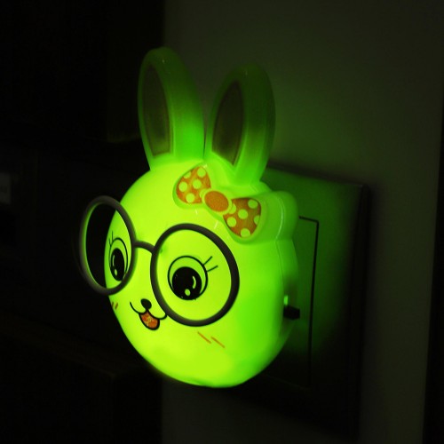 Ночник светодиодный 220В с выключателем "Зайцы очкарики" NL-241 Camelion Фото №9