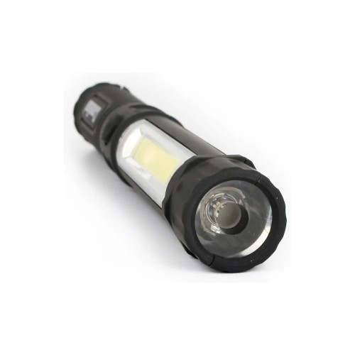 Фонарь светодиодный автомобильный Чёрный, COB 1 LED + 1Вт LED, 3xR03, Пластик, магнит, клипса, блистер LED51521 Camelion