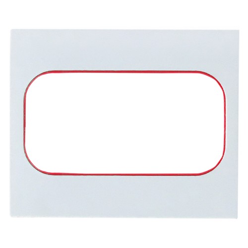 Рамка для двухместной розетки горизонтальная Белая с красной линией "Стокгольм" PROxima EKF Фото №1