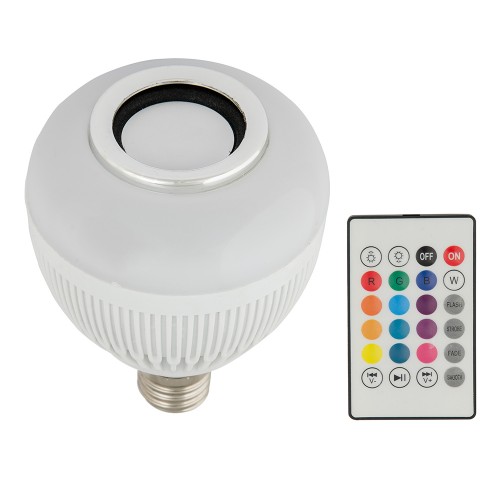 Лампа светодиодная 8Вт, E27, RGB, 220В с Bluetooth динамиком и пультом ДУ ULI-Q340 Volpe