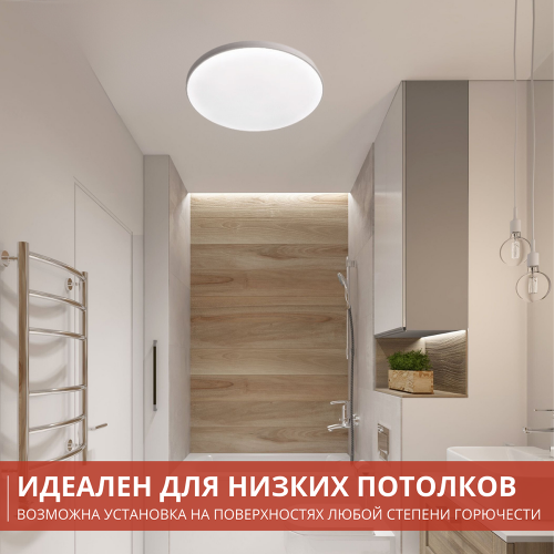 Светильник влагозащищённый светодиодный 18Вт, 220В, 5000К, круглый, Белый LE LED BL LEEK