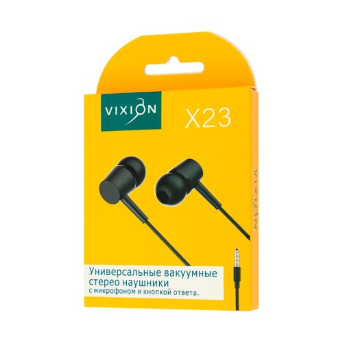 Наушники проводные с микрофоном Черные X23 VIXION
