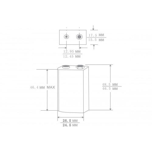 Батарейка солевая 6F22 SR-01 ERGOLUX