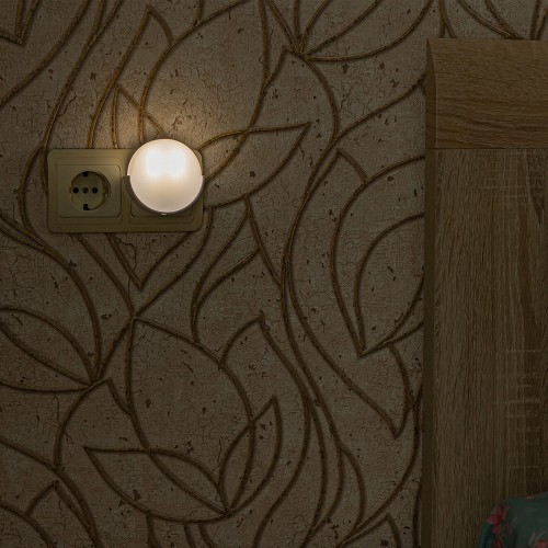 Светильник-ночник с фотосенсором (день-ночь), Белый. DTL-316 Круг/White/Sensor Uniel