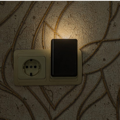 Светильник-ночник с фотосенсором (день-ночь), Черный DTL-320 Прямоугольник/Black/Sensor Uniel