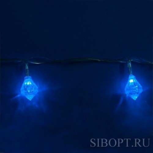 Гирлянда светодиодная с контроллером "Бриллианты" 20 светодиодов, 2.8 метра, Синий цвет, IP20 ULD-S0280-020/DTA Blue Daimonds Uniel