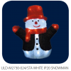 Фигурка светодиодная "Снеговик-1" 24 светодиода, 27x15x29см, Белый цвет, IP20 ULD-M2730-024/STA White Snowman-1 Uniel