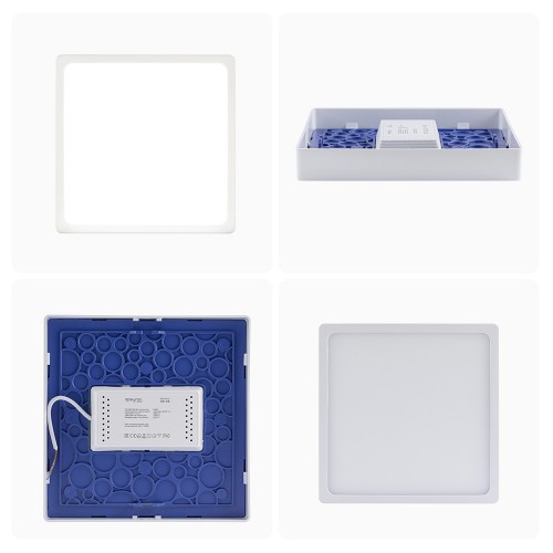 Панель светодиодная накладная, квадратная, 20Вт, 4500K, 1600Лм, 170x170мм, алюминиевый корпус APEYRON