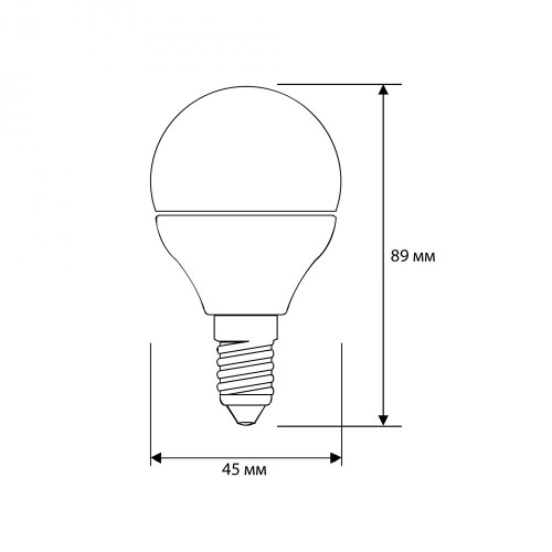 Лампа светодиодная шар 10Вт, G45, E14, 3000K, 220В Camelion